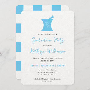 Modern PharmD Pharmacy School Graduation Invitation