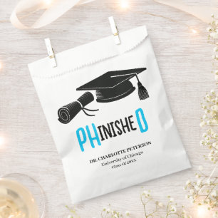 Modern PhD Doctoral Graduation Party  Favor Bag