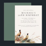 Modern Pheasant Hunting Adult Birthday Invitation<br><div class="desc">Modern Pheasant Hunting Themed Rustic Sophisticated Country Adult Birthday Party Invitation Template that is fully customizable to fit your event.</div>