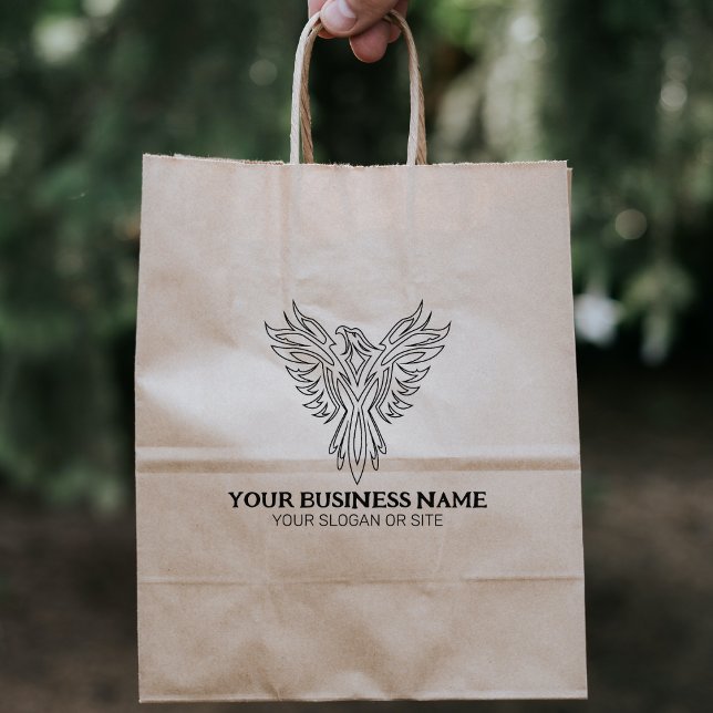 Modern Phoenix Custom Business, Large Rubber Stamp (Creator Uploaded)