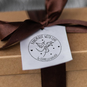 Modern Phoenix Custom Handmade with love,  Rubber Stamp