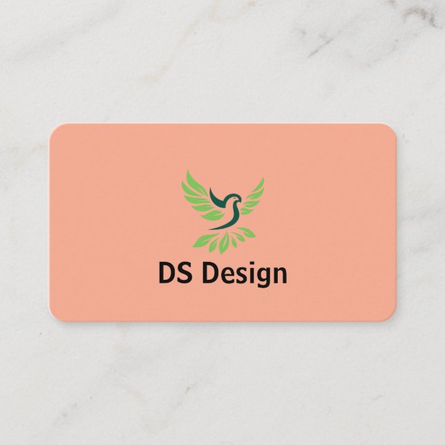Modern Phoenix Logo Business Card (Front)