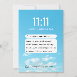Modern Phone Screen search theme wedding Invitation