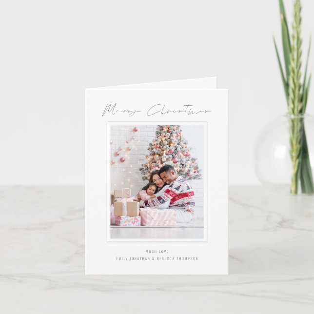 Modern Photo 2026 Calendar Merry Christmas card (Front)