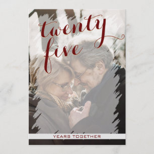 Modern Photo 25th Wedding Anniversary Invitation