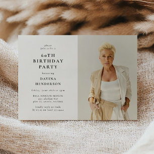 Modern Photo 60th Birthday Party Invitation