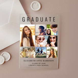 Modern Photo Acrylic Graduation Announcement