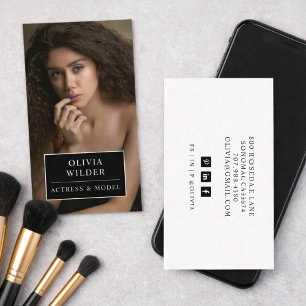 Modern  Photo Actress Model Photo Business Card
