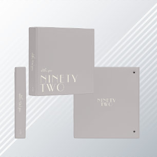 Modern Photo Album Birthday Gift Concrete Grey 3 Ring Binder