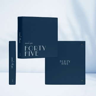 Modern Photo Album | Birthday Gift | Navy Blue 3 Ring Binder