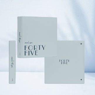 Modern Photo Album | Birthday Gift | Pastel Blue 3 Ring Binder