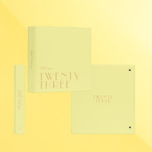 Modern Photo Album Birthday Gift Sun Yellow 3 Ring Binder
