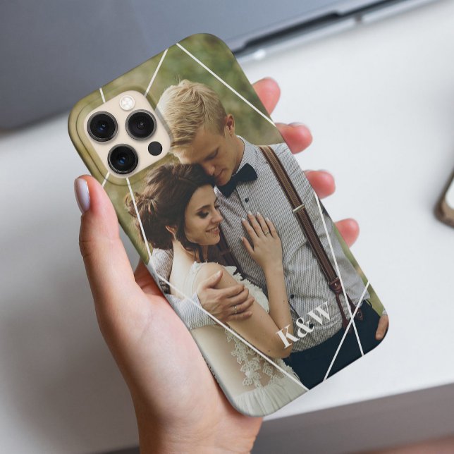 Modern Photo and Monogram Case-Mate iPhone Case (Creator Uploaded)