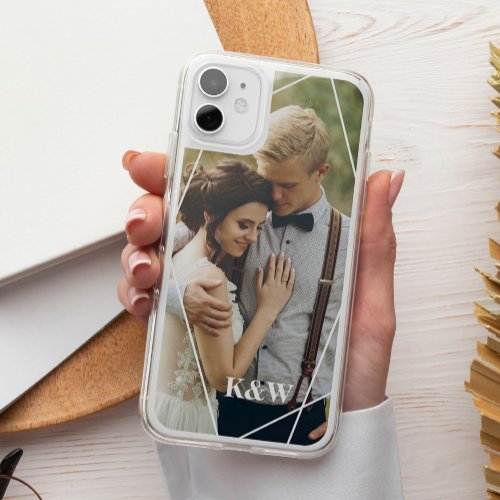 Modern Photo and Monogram iPhone 15 Plus Case