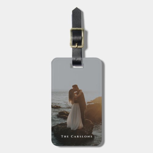 Modern Photo and Name Luggage Tag