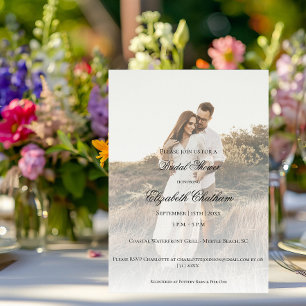 Modern Photo and Overlay Bridal Shower Invitation