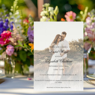 Modern Photo and Overlay Bridal Shower Invitation
