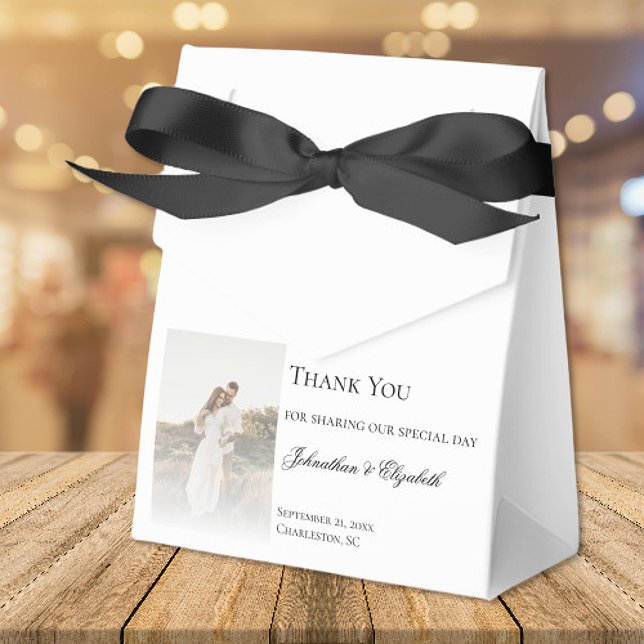 Modern Photo and Overlay Wedding Favor Boxes (Modern Photo and Overlay Wedding Favor Boxes)