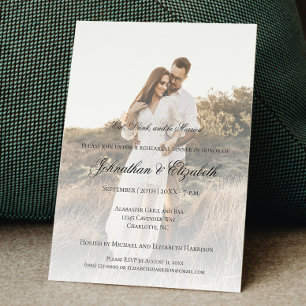Modern Photo and Overlay Wedding Rehearsal Dinner Invitation