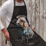 Modern Photo Arch | Best Ever Stepdad Apron<br><div class="desc">This modern arch photo designed apron is the perfect gift for stepdads, dads, grandfathers this fathers day! Featuring a stylish arch shaped photo and elegant script font. The font styles sizes and color can be changed by clicking on the customize further link after personalizing. (The design can also be transferred...</div>