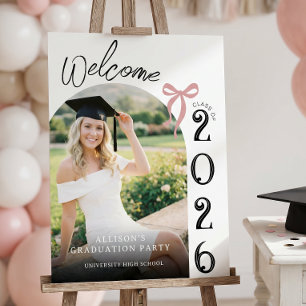 Modern Photo Arch Graduation Party Welcome Foam Board