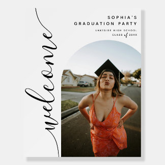Modern Photo Arch Graduation Welcome Foam Board