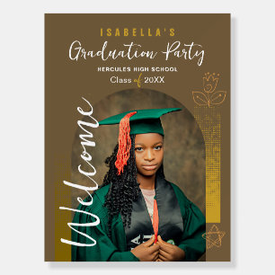 Modern Photo Arch Graduation Welcome Sign