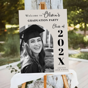 Modern Photo Arch Graduation Welcome Sign