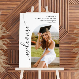 Modern Photo Arch Graduation Welcome Sign