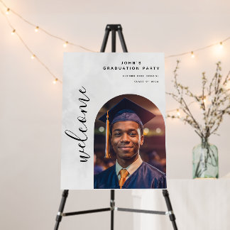 Modern Photo Arch Graduation Welcome Sign