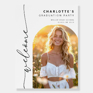 Modern Photo Arch Graduation Welcome Sign Party