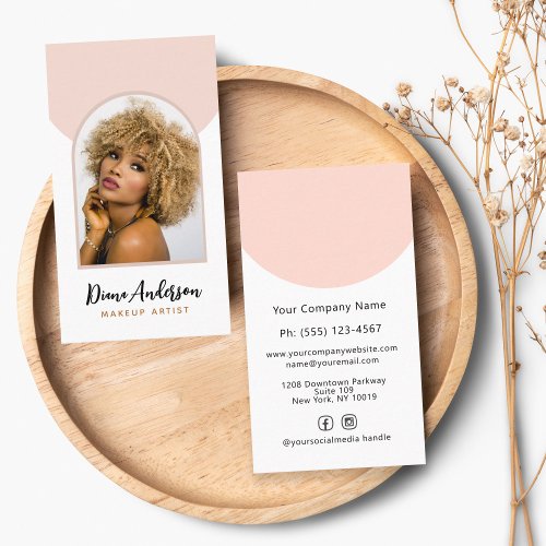 Modern Photo Arch Makeup Beauty Industry Business Card