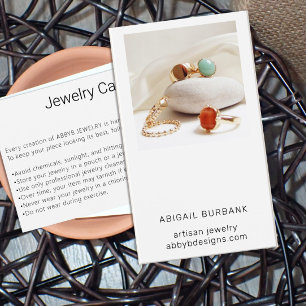 Modern Photo Artisan Jewelry Care Card