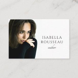 Modern Photo Author Business Card