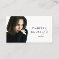Modern Photo Author Writer Business Card