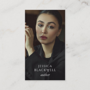 Modern Photo Author Writer Business Card
