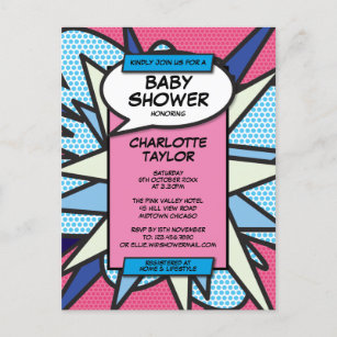Modern Photo Baby Shower Gender Reveal Invitation Postcard