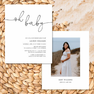 Modern Photo Baby Shower Invitation