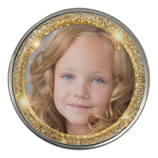 Modern Photo Best Dad By Par  Golf Ball Marker (Front)