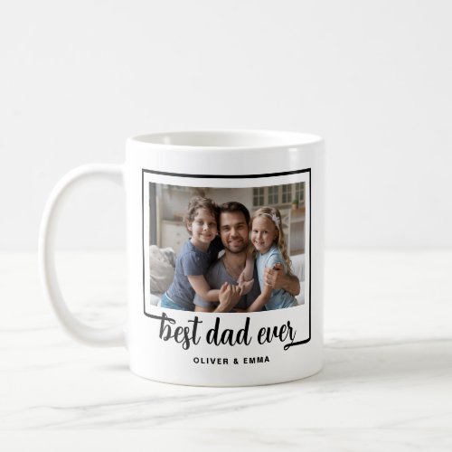 Modern Photo Best Dad Ever  Coffee Mug
