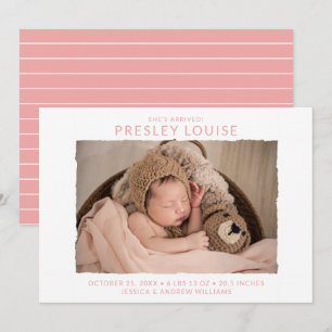 Modern Photo Birth Announcement