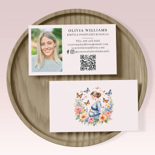 Modern Photo Birth & Postpartum Doula Business Card