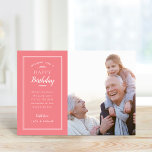 Modern Photo Birthday Card for Grandma<br><div class="desc">Affordable custom printed birthday photo cards. This trendy design features modern typography personalized with your custom message and photo. Inside has space to add another photo and more text if needed. Use the design tools to customize text fonts and colors to create a unique one of a kind birthday photo...</div>