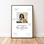 Modern Photo Birthday Guest Signing Board Poster<br><div class="desc">Create your own personalized birthday guest signing board poster featuring 1 of your favorite photos and custom details including name and age.</div>