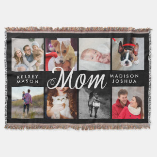 Modern Photo Blanket for Mom | Black and White