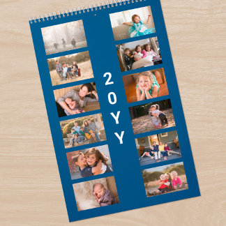 Modern Photo Blue Cover Calendar