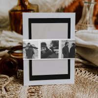 Modern Photo Booth Strip Collage Wedding Monogram