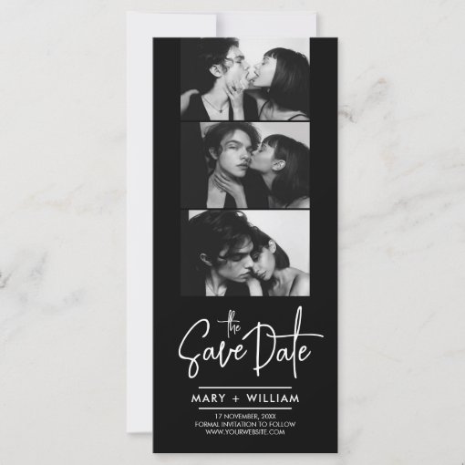 Modern photo booth wedding save the date invite | Zazzle