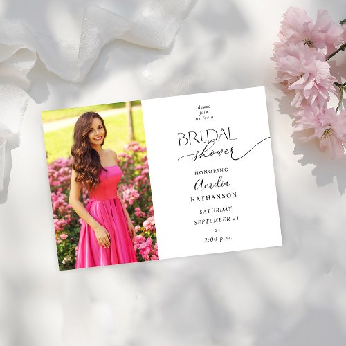 Modern Photo Bridal Shower Invitation