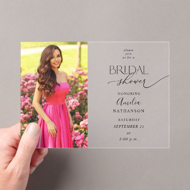 Modern Photo Bridal Shower Invitation (Insitu (Handheld))